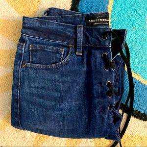 Lucky Brand High-Waisted Front Tie Jeans
